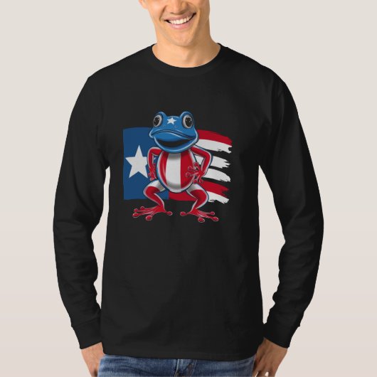 Coqui Frog Puerto Rico Pride Boricua Puerto Rico T-Shirt (Vorderseite)