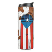 Coqui Frog und Puerto-Rico-Flagge Thermosbecher (Nach links gedreht)