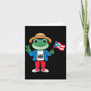 Coqui-Frosch Puerto Rico-Flagge Friedenszeichen fü Karte