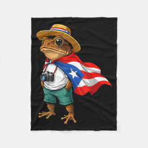 Coqui-Frosch Puerto Rico-Flagge Puerto-ricanischer Fleecedecke