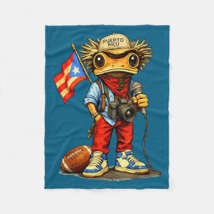 Coqui-Frosch Puerto Rico-Flagge puerto-ricanischer Fleecedecke