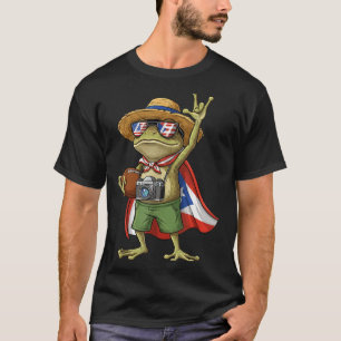 Coqui Frosch Puerto Rico-Flagge puerto-ricanischer T-Shirt