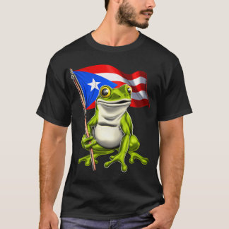 Coqui-Frosch Puerto Rico-Flagge T-Shirt