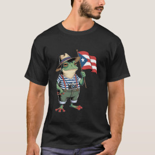 Coqui-Frosch Puerto Rico Puerto-ricanische Flagge T-Shirt