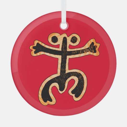 Coqui Taino Ornament Aus Glas (Vorderseite)