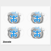 Coqui Taino Puerto Rico Ovaler Aufkleber (Blatt)