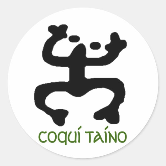 Coqui Taino Stikers Runder Aufkleber (Vorderseite)