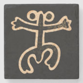 Coqui Taino über Holz Steinuntersetzer (Vorderseite)