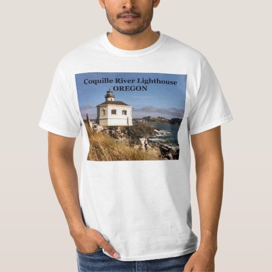 Coquille Fluss-Leuchtturm, Oregon-T - Shirt (Vorderseite)