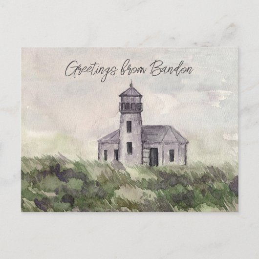 Coquille Fluss Lighthouse Bandon Oregon Postkarte (Vorderseite)