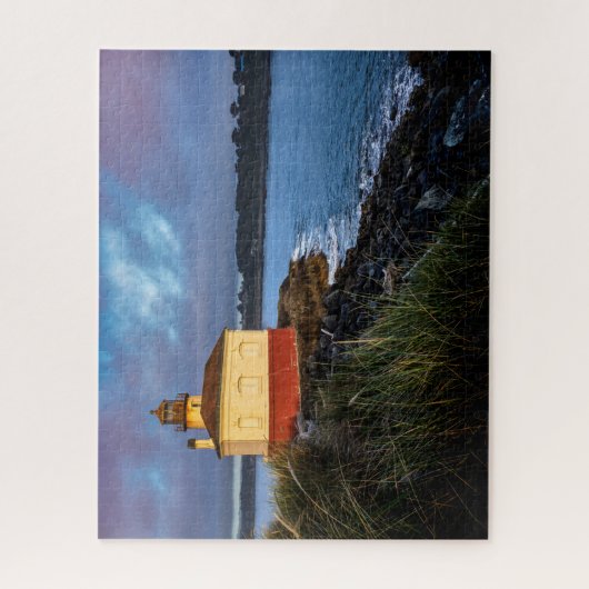 Coquille Fluss Lighthouse Sonnenuntergang Oregon C Puzzle (Vertikal)