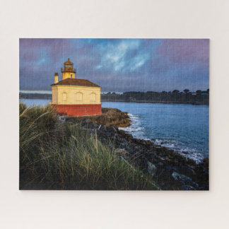 Coquille Fluss Lighthouse Sonnenuntergang Oregon C Puzzle