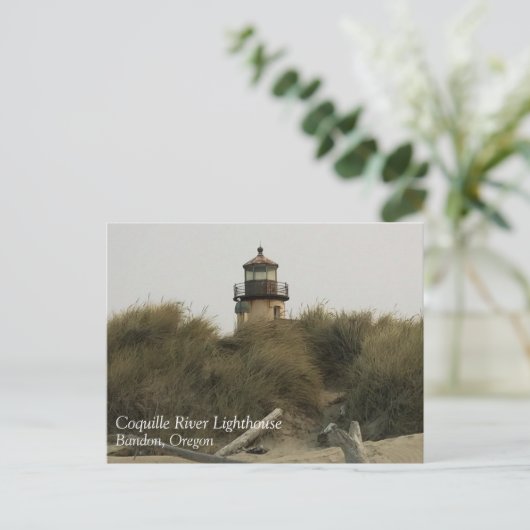 Coquille River Lighthouse, OR Postkarte (Stehend Vorderseite)