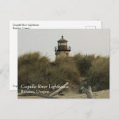 Coquille River Lighthouse, OR Postkarte (Vorne/Hinten)