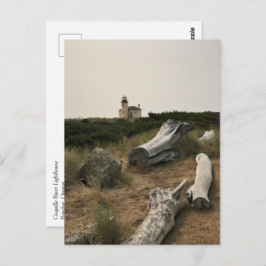 Coquille River Lighthouse, OR Postkarte (Vorne/Hinten)