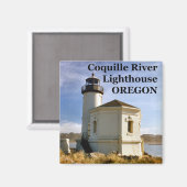 Coquille River Lighthouse, Oregon Magnet (Vorderseite/Rückseite)