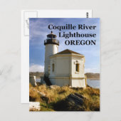 Coquille River Lighthouse, Oregon Postcard Postkarte (Vorne/Hinten)