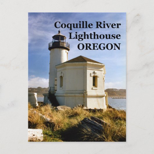Coquille River Lighthouse, Oregon Postcard Postkarte (Vorderseite)
