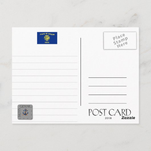 Coquille River Lighthouse - Oregon Postkarte (Rückseite)