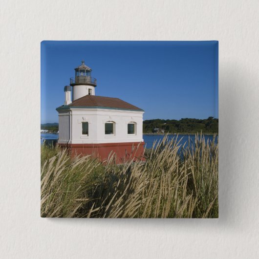 Coquille River lighthouse, Oregon, USA Button (Vorderseite)