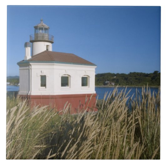 Coquille River lighthouse, Oregon, USA Fliese (Vorderseite)