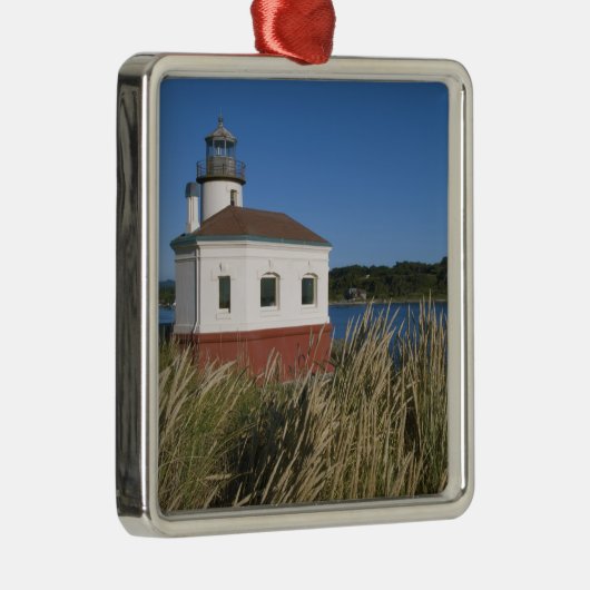 Coquille River lighthouse, Oregon, USA Ornament Aus Metall (Rechts)