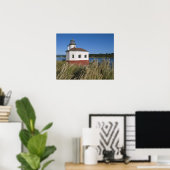 Coquille River lighthouse, Oregon, USA Poster (Heimbüro)