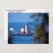 Coquille River Lighthouse Postkarte (Vorne/Hinten)