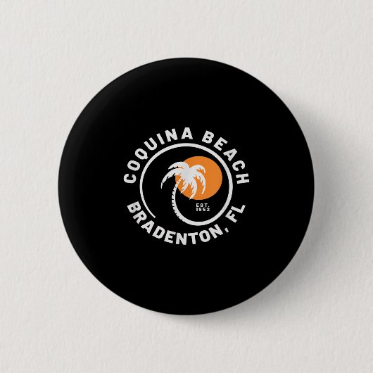 Coquina Beach Bradenton Fl Button (Vorderseite)