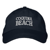 Coquina Beach Florida Embroidered Baseball Hat Bestickte Baseballkappe (Vorderseite)
