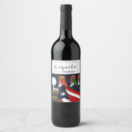 Coquito 3 Könige Puerto Rico Reyes Magos Weinetikett