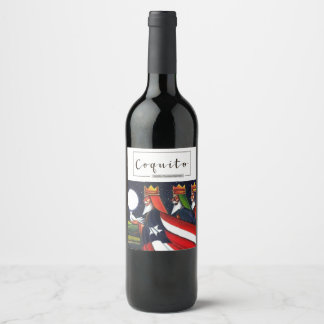 Coquito 3 Könige Puerto Rico Reyes Magos Weinetikett