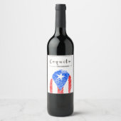 Coquito Boricua Fingerprint Weinetikett (Vorderseite)