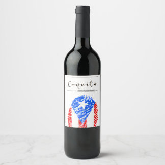Coquito Boricua Fingerprint Weinetikett