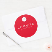 Coquito Business Classic Round Sticker (Umschlag)
