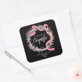 Coquito Christmas Wreath Quadratischer Aufkleber (Umschlag)