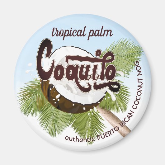 Coquito Coconut Business Advertising Magnet (Vorne)