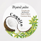 Coquito Coconut Etiketten (Design 1)