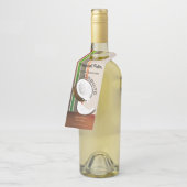 Coquito Coconut Fruchtgetränk Flaschenanhänger (Angewinkelt)