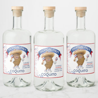 Coquito Coconut Maracas Alkoholflaschenetikett
