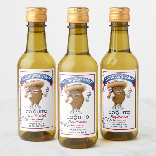 Coquito Coconut Maracas Weinetikett (Flaschen)