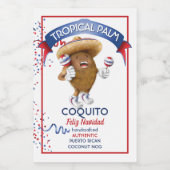 Coquito Coconut Maracas Weinetikett (Einzelnes Label)