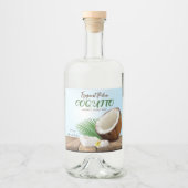 Coquito Coconut Tropical Alkoholflaschenetikett (Vorderseite)