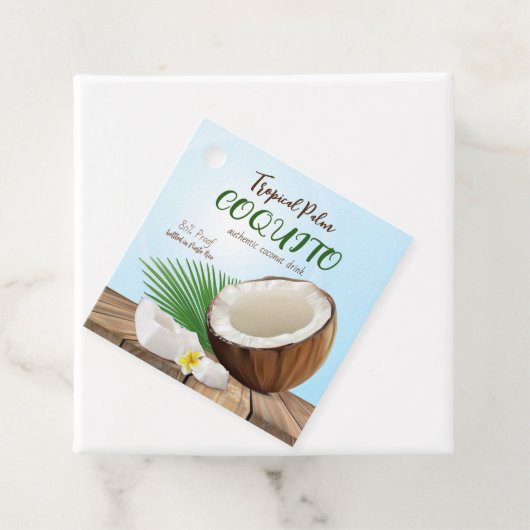 Coquito Coconut Tropical Geschenkanhänger (Beispiel)