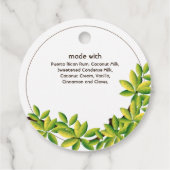 Coquito Coconut Tropical Holiday Drink Geschenkanhänger (Rückseite)