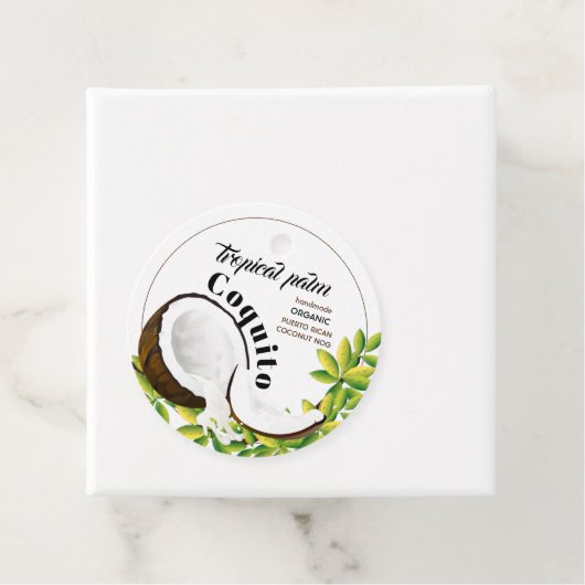 Coquito Coconut Tropical Holiday Drink Geschenkanhänger (Beispiel)