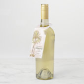 Coquito Coconut Tropical Palm Flaschenanhänger (Angewinkelt)