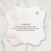 Coquito Coconut Tropical Palm Geschenkanhänger (Rückseite)