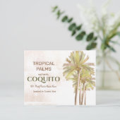 Coquito Coconut Tropical Palm Postkarte (Stehend Vorderseite)