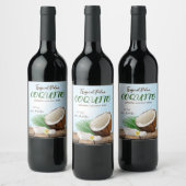 Coquito Coconut Tropical Weinetikett (Flaschen)
